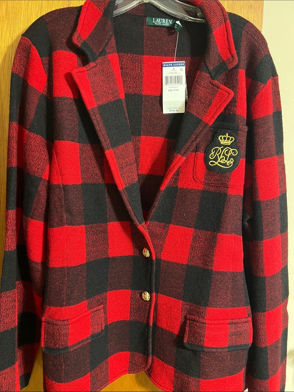 NWT! Lauren Ralph Lauren Buffalo Check blazer